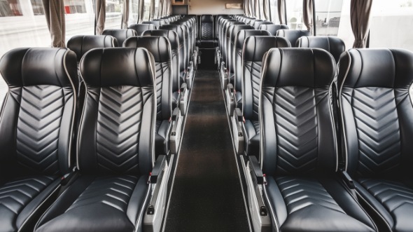 54 passenger charter bus inside evanston