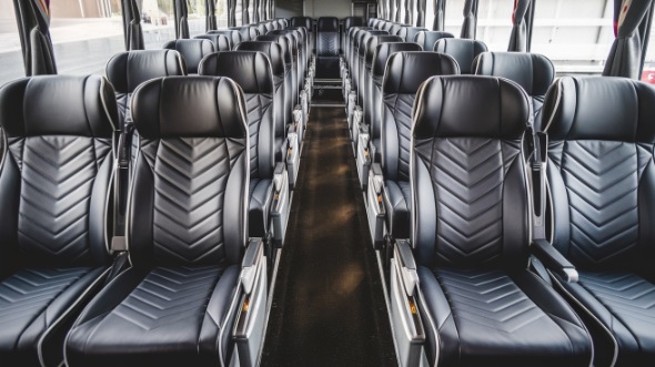 55 passenger charter bus inside naperville